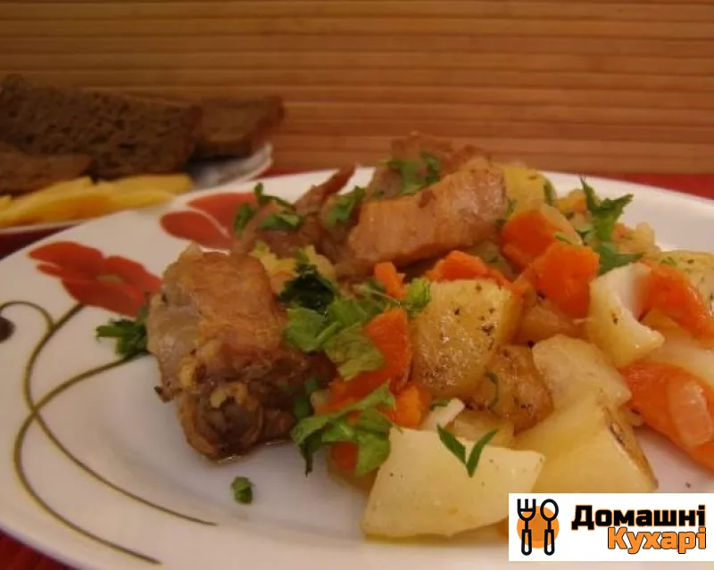 Печеня зі свинячими реберцями