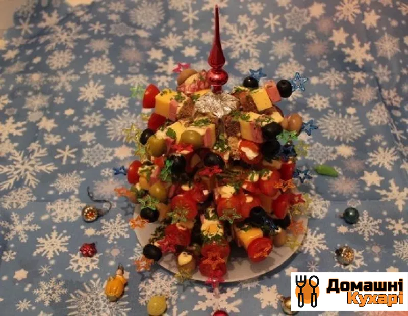 Канапе з ковбасою і сиром