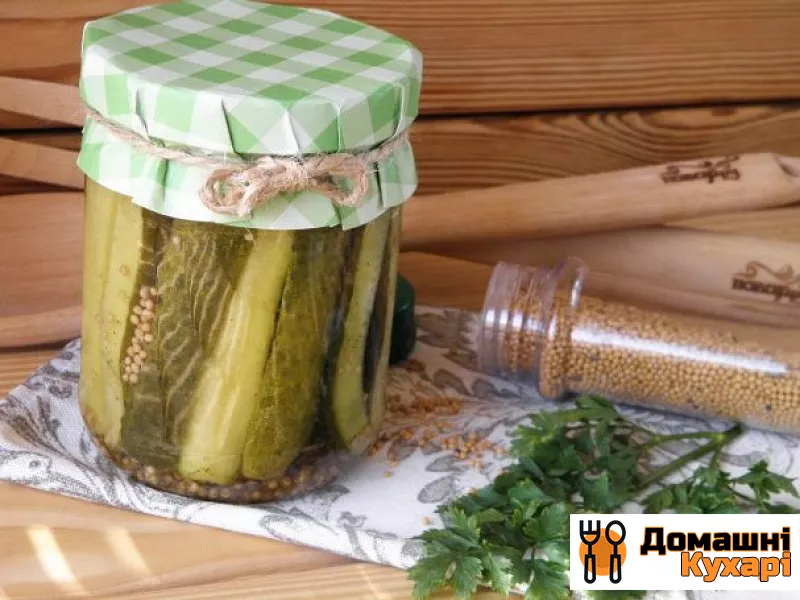 Огірочки з гірчицею на зиму