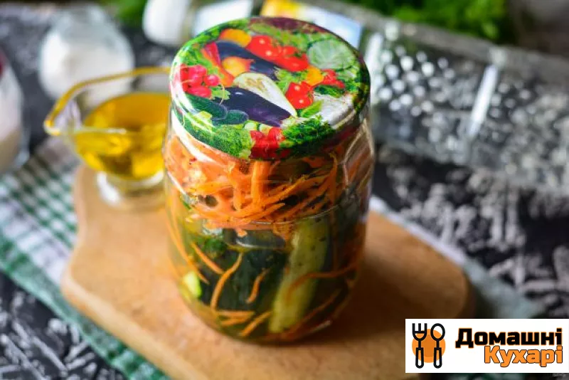 Огірки по-корейськи з морквою