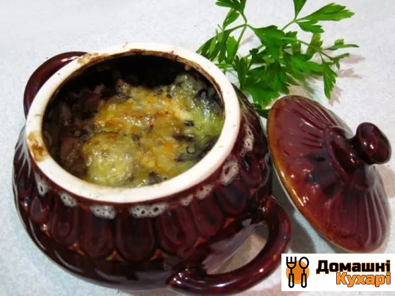 Опеньки в горщику